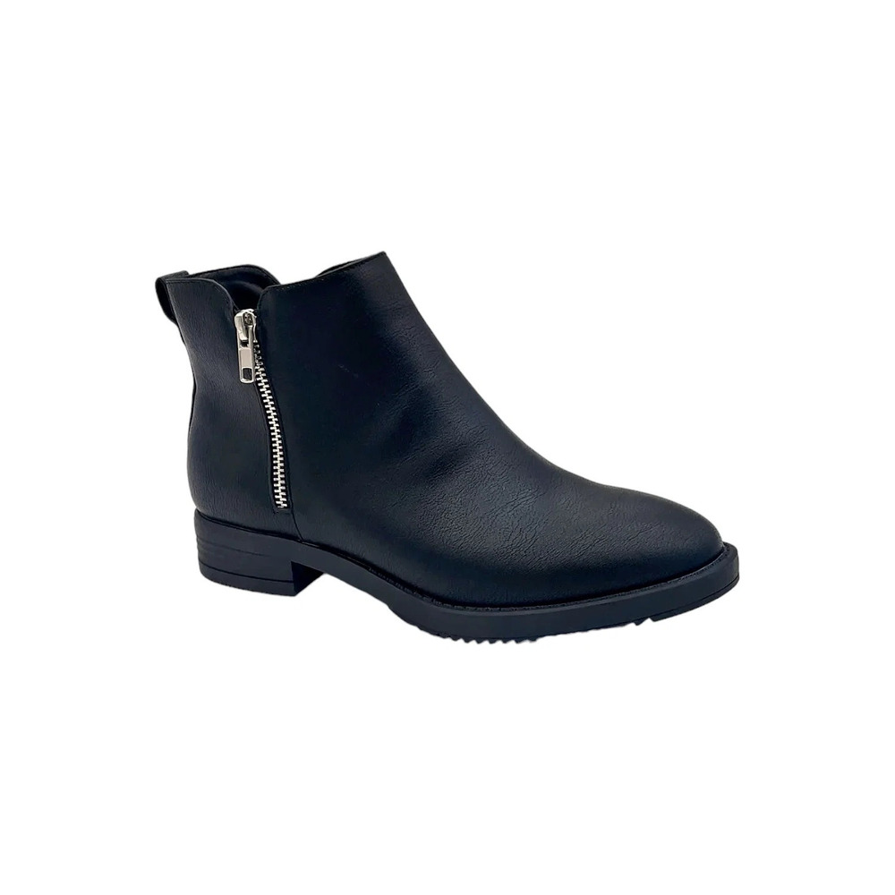 Style & Co Laylaa Zip Ankle Booties Black Smooth - Medium
